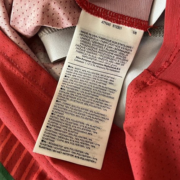 NIKE PRO ELITE TRACK TEAM KENYA RUNNING BRA TANK 898136-XXX Women Small Made USA - Picture 8 of 9